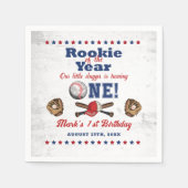  Baseball Rookie 1e Verjaardag Party Servetten (Voorkant)
