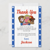 Baseball Rookie Boys Carte de remerciements d'anni (Devant)