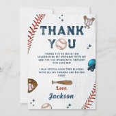 Baseball Rookie Boys Carte de remerciements d'anni (Devant)