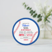 BASEBALL Rouge Blanc Bleu Anniversaire Invitation (Debout devant)