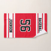 ⚾ baseball rouge et blanc - 100% Personnaliser (Serviette à main)