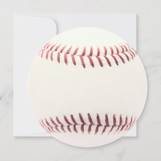 Baseball Round Bar Mitzvah Invitation (Dos)
