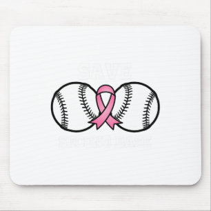 Baseball roze lintstof vecht Koel Borstkanker Awar Muismat