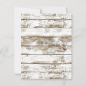  Baseball Rustic Barn Wood Baby shower Kaart (Achterkant)