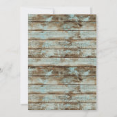  Baseball Rustic Wood Boy Baby shower Kaart (Achterkant)