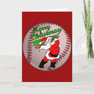 Baseball Santa Christmas 2 Wenskaart Feestdagen Kaart