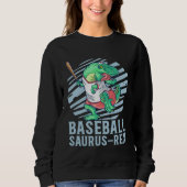 Baseball Saurus Rex for Kids Future Baseball Playe Trui (Voorkant)