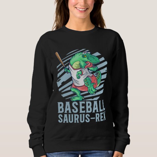 Baseball Saurus Rex for Kids Future Baseball Playe Trui (Voorkant)