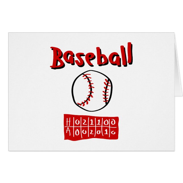 Baseball & scorebord (Voorkant Horizontaal)