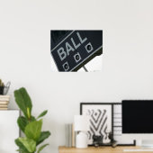 Baseball scorebord 2 poster (Thuiskantoor)