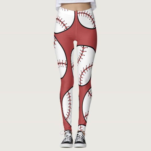 Baseball Seam Patroon Leggings (Voorkant)