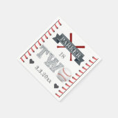 Baseball Second Birthday - persoonlijk Servet (Hoek)