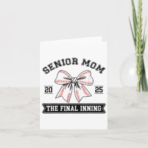 Baseball Senior Mom 2025 De laatste Inning Coquett Kaart
