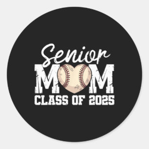 Baseball Senior Mom CL van 2025 Afstuderen Senior Ronde Sticker