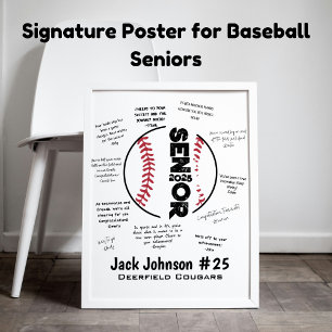 Baseball Senior Night Poster voor handtekeningen
