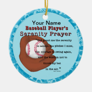 Baseball Serenity Gebed Keramisch Ornament
