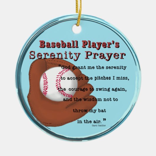 Baseball Serenity Gebed Keramisch Ornament (Voorkant)