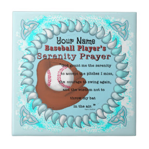 Baseball Serenity Prayer Tegeltje