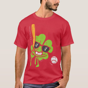 Baseball Shamrock Leprechaun St Patricks Day Manne T-shirt