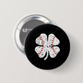 Baseball Shamrock St Patricks Day Pitcher B Ronde Button 5,7 Cm (Voorkant /achterkant)