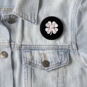 Baseball Shamrock St Patricks Day Pitcher B Ronde Button 5,7 Cm (In situ)