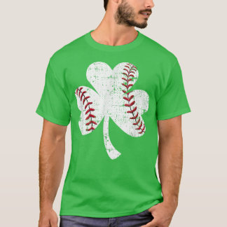 Baseball Shamrock St Patrick's Day  stijl T-shirt