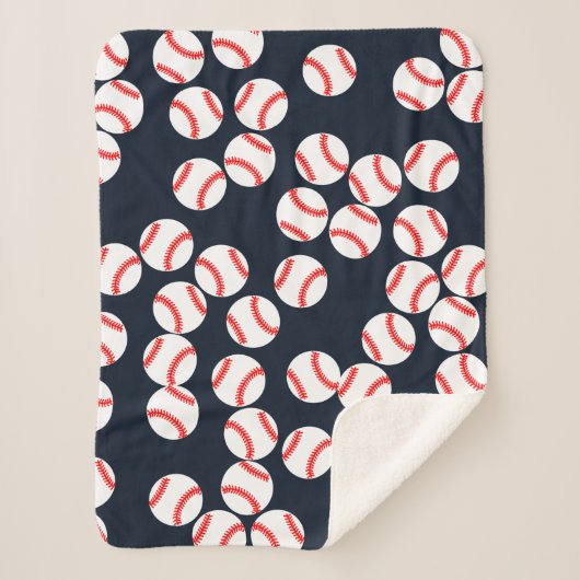 Baseball Sherpa Blanket Deken (Voorkant)