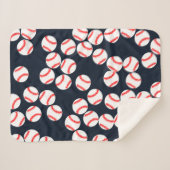 Baseball Sherpa Blanket Sherpa Deken (Voorkant (horizontaal))