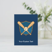 Baseball Shield Briefkaart (Staand voorkant)