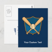 Baseball Shield Briefkaart (Voorkant / Achterkant)