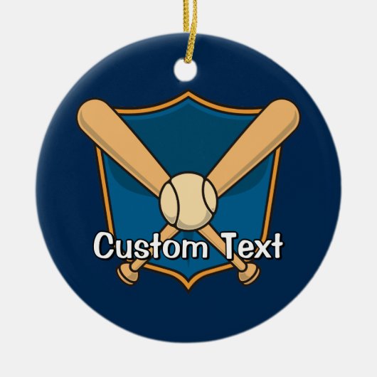 Baseball Shield Keramisch Ornament (Voorkant)