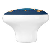 Baseball Shield Keramische Knop (Zijkant)