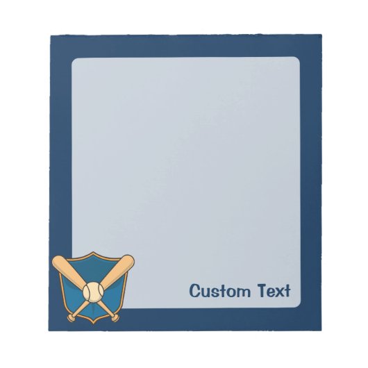 Baseball Shield Notitieblok (Voorkant)