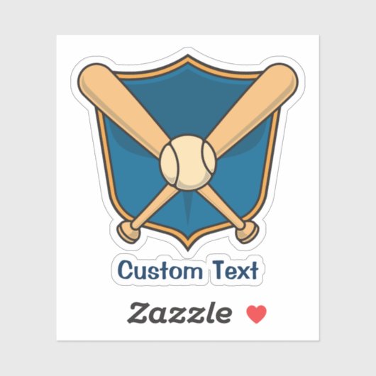 Baseball Shield Sticker (Vel)