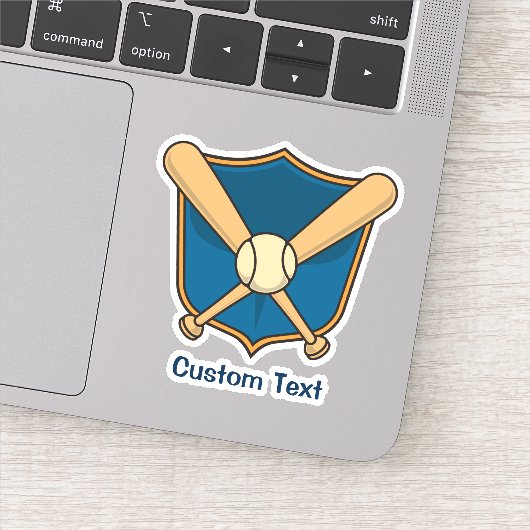 Baseball Shield Sticker (Detail)