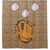Baseball Showgordijn Douchegordijn (Voorkant)