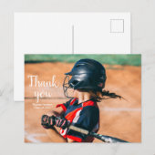 Baseball Simple Sporty Dank u briefkaart (Voorkant / Achterkant)