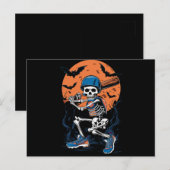 Baseball Skeleton Halloween Baseball Halloween Briefkaart (Voorkant / Achterkant)