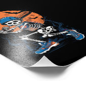 Baseball Skeleton Halloween Baseball Halloween Foto Afdruk (Hoek)