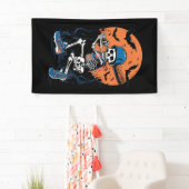 Baseball Skeleton Halloween Baseball Halloween Spandoek (Insitu)