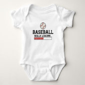 Baseball Skills Loading | Baseball Player Romper (Voorkant)