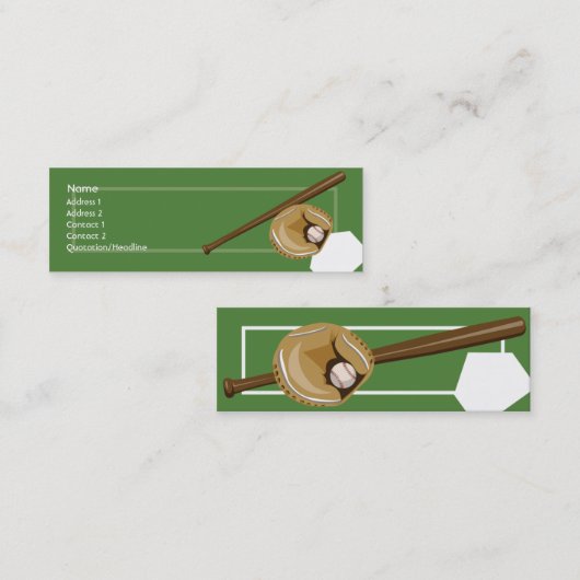 Baseball - Skinny Mini Visitekaartje (Voorkant / Achterkant)