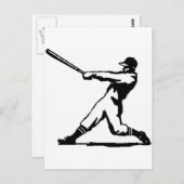 Baseball slaat briefkaart (Voorkant / Achterkant)