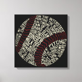 Baseball Slang Wordprogramma Canvas Afdruk (Voorkant)