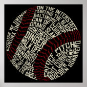 Baseball Slang Wordprogramma Poster (Voorkant)