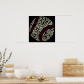 Baseball Slang Wordprogramma Poster (Keuken)