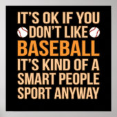 Baseball Smart People Sport Player Lover Coach Gra Poster (Voorkant)