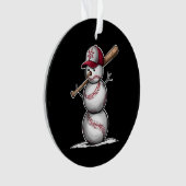 Baseball Snowman Balls Neige Noël Noël Noël cadeau (devant)