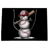 Baseball Snowman Balls Sneeuwkerstcadeautjes Groot Cadeauzakje (Voorkant)
