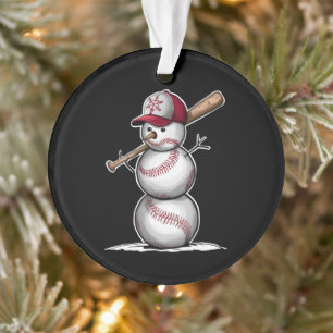 Baseball Snowman Balls Sneeuwkerstcadeautjes Ornament